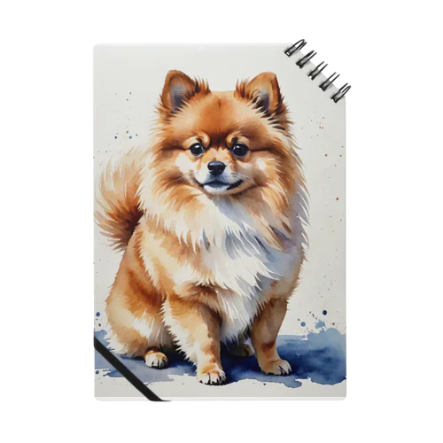 ポメラニアン　Pomeranian　水彩画風 Notebook