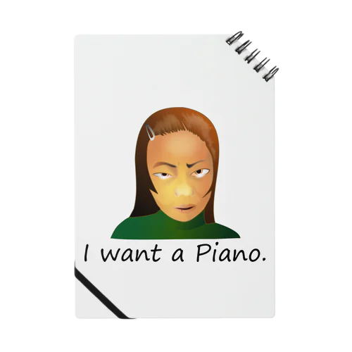 I Want A Piano.(black) Notebook