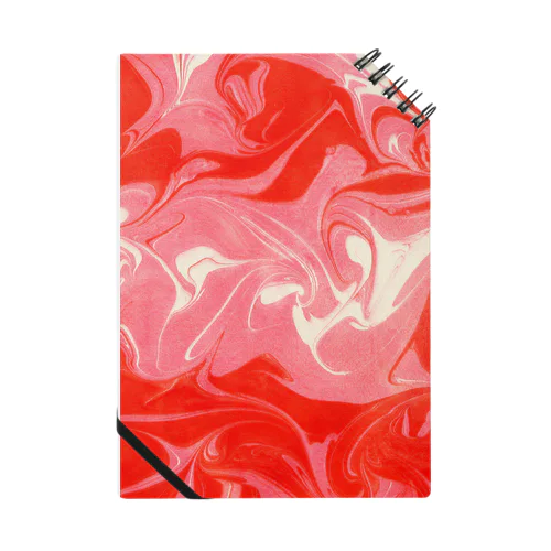 マーブリング模様　ピンク Notebook