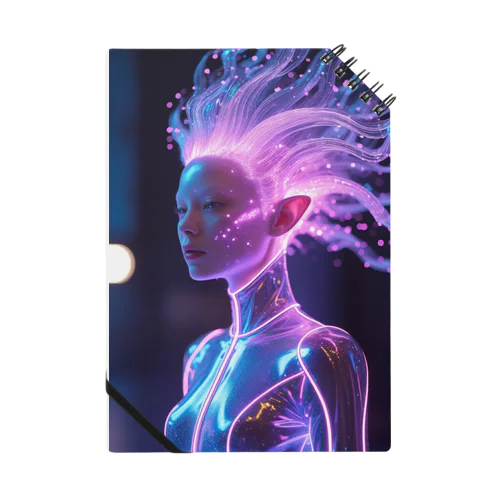 Luminous Particle-Hair Alien 発光粒子髪のエイリアン Notebook