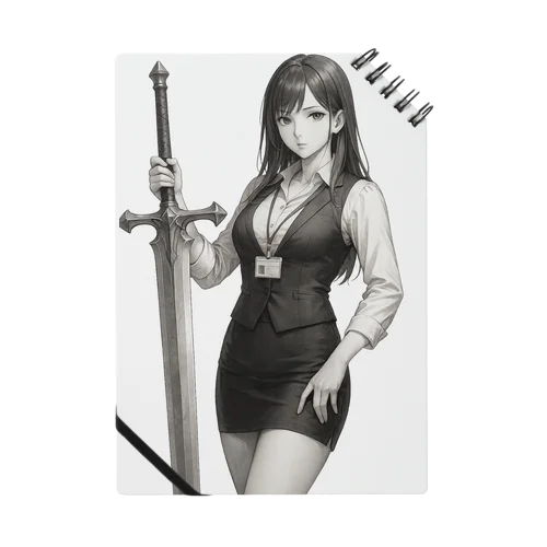 OL×武器（大剣）背景透過-墨のしらべ- Notebook