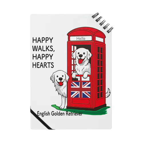 英国ゴールデン⑦ロンドン電話BOXシリーズ（缶バッチ等小物系） Notebook