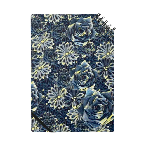 ブルーローズノート【つまみ細工漣】 Notebook