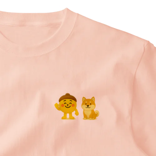 ドングリあお&柴犬コンビ　 One Point T-Shirt