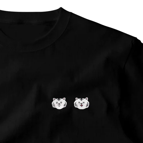 白いトラトラ One Point T-Shirt