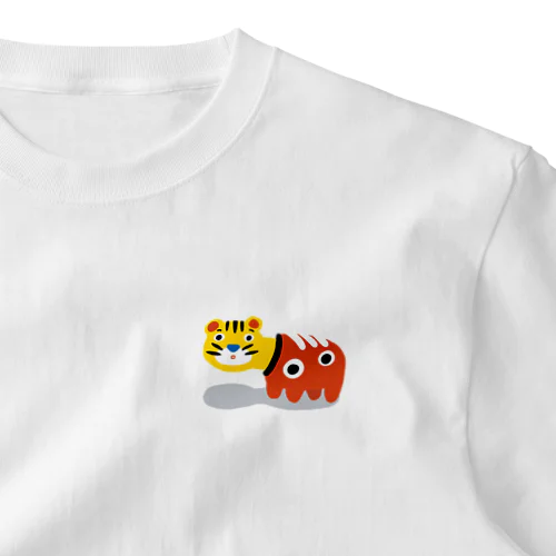 虎の張り子と赤べこ One Point T-Shirt