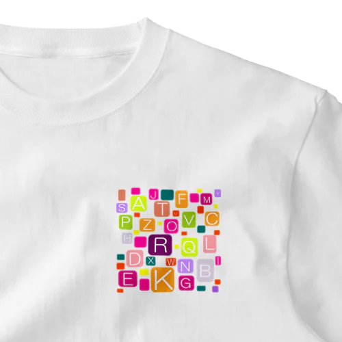 カラフルなアルファベット One Point T-Shirt