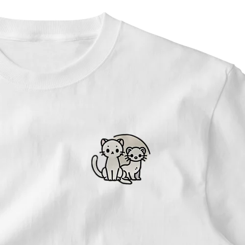 キャット＆フェレット One Point T-Shirt
