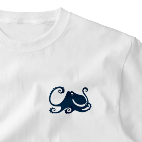 青い蛸 One Point T-Shirt