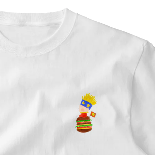 そっぽちゃん ハンバーガー バージョン  ワンポイントTシャツ One Point T-Shirt