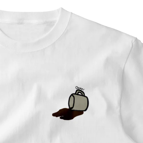 コーヒーこぼした One Point T-Shirt