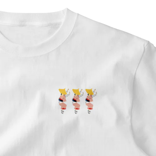 阿波踊りとイチョウ葉っぱ One Point T-Shirt