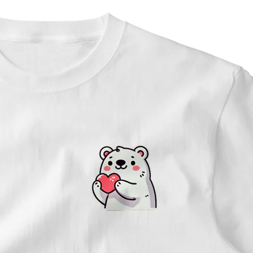 シロクマのハートフルグッズ" One Point T-Shirt