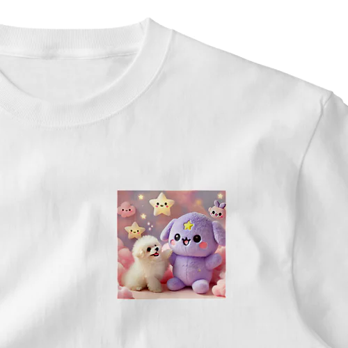 💜 悪夢もストレスも食べちゃう🍬フワモン 💜 One Point T-Shirt