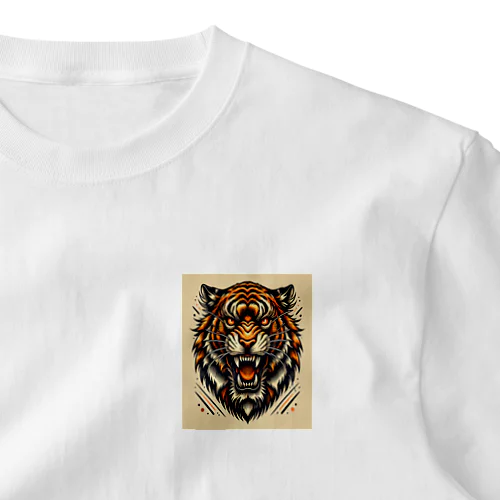 Roaring Tiger - 荒ぶる虎の咆哮 One Point T-Shirt