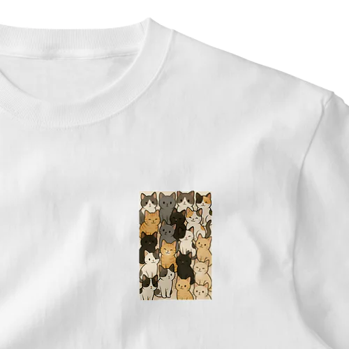 にゃんこ大集合！ One Point T-Shirt