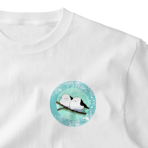 寄り添うシマエナガ One Point T-Shirt