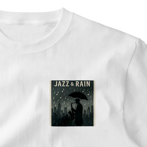 Jazz & Rain ─ 雨音とジャズの街角 One Point T-Shirt