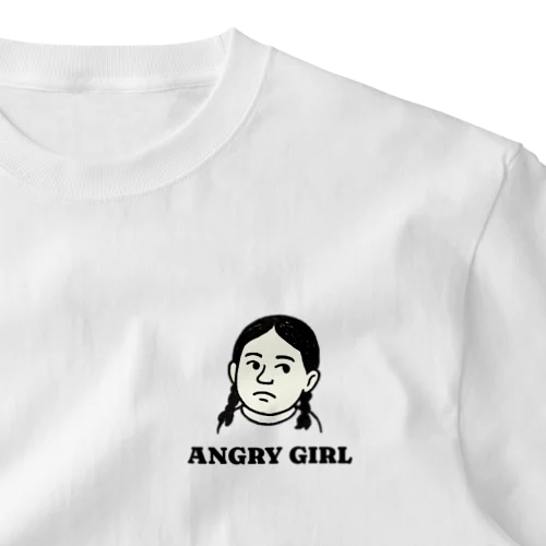ANGRY GIRL One Point T-Shirt