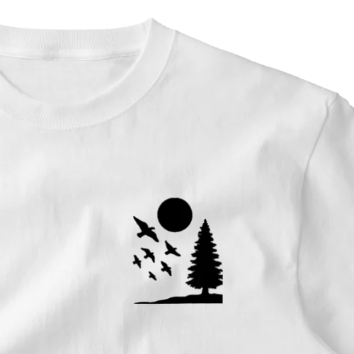 Birds and Sun One Point T-Shirt