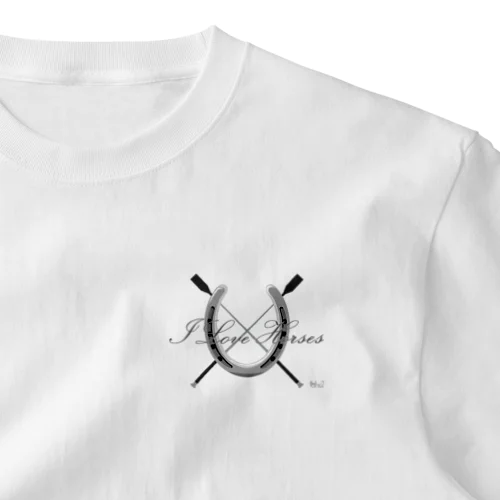 I Love Horses One Point T-Shirt
