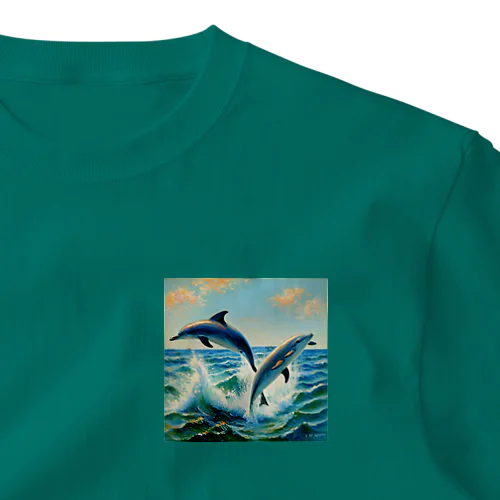 Dolphin Jump One Point T-Shirt