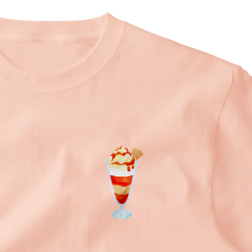 レトロ可愛いストロベリーサンデー One Point T-Shirt