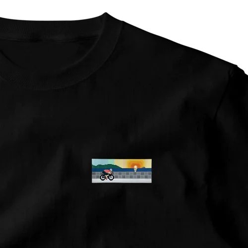 早朝ride One Point T-Shirt