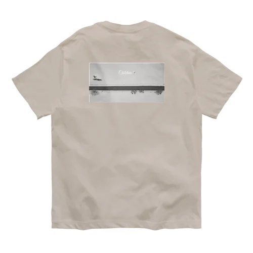 ちび太郎　バックプリント　モノクロ Organic Cotton T-Shirt