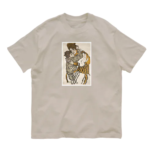 "Schiele's Wife with Her Little Nephew"- Egon Schiele Organic Cotton T-Shirt