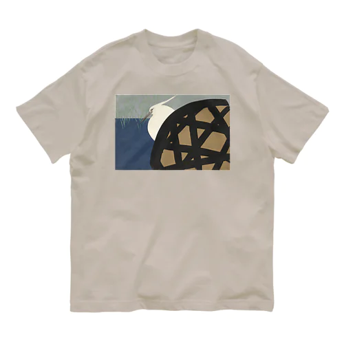 和風　神坂雪佳 「白鷺」 （1909） Organic Cotton T-Shirt