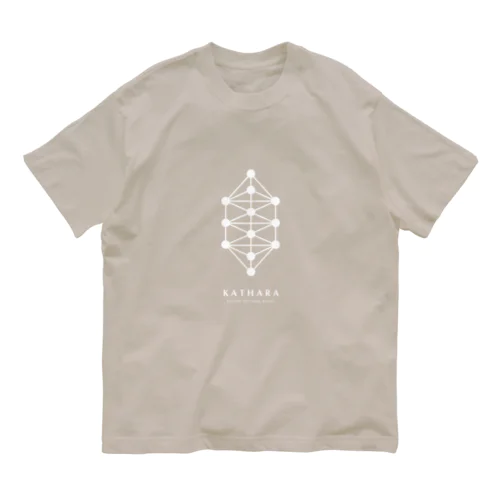 神聖幾何学　カサラグリット  KATHARA   GRID  ホワイト Organic Cotton T-Shirt