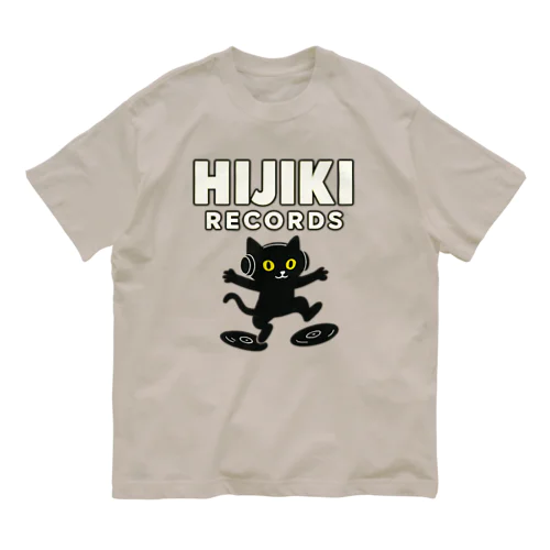 HIJIKI RECORDS ホワイトロゴ♪ Organic Cotton T-Shirt