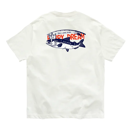バックプリント サーモン サモタンの夢   Organic Cotton T-Shirt