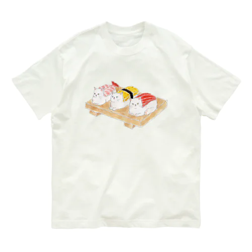 お寿司にゃんこ Organic Cotton T-Shirt