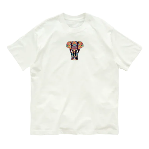 カラフルな象 Organic Cotton T-Shirt