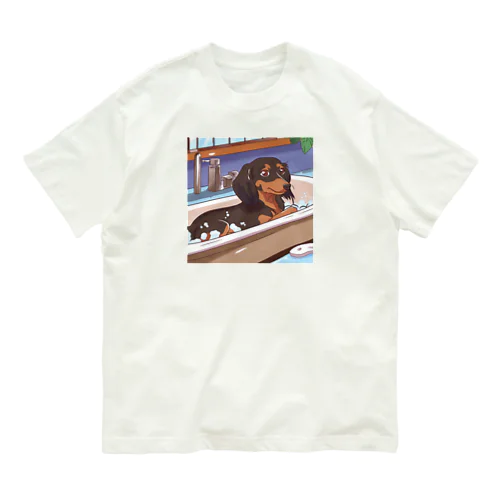 お風呂に入ってるモコくん Organic Cotton T-Shirt