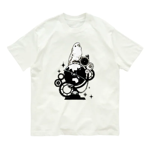 オウムと地球儀 Organic Cotton T-Shirt