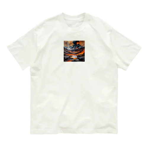 恐山の水彩画 Organic Cotton T-Shirt