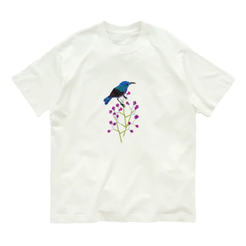 刺繍のパレスチナサンバードと植物_Tシャツ Organic Cotton T-Shirt