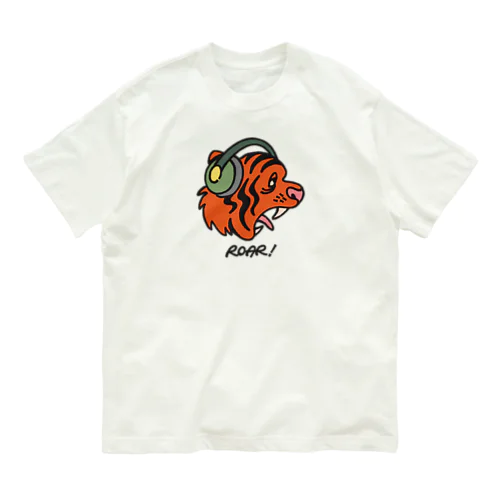 ヘッドホン・タイガー Organic Cotton T-Shirt