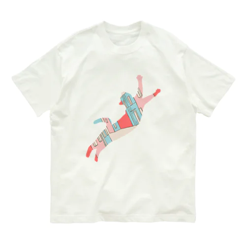 ねこ　心躍る道のり Organic Cotton T-Shirt