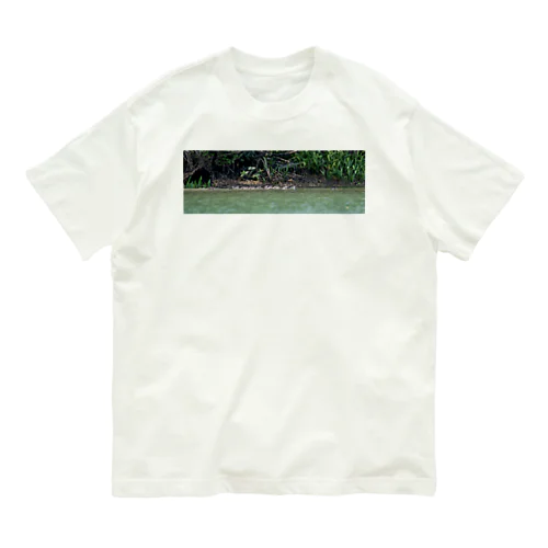 カワウソ、泳ぐ Organic Cotton T-Shirt