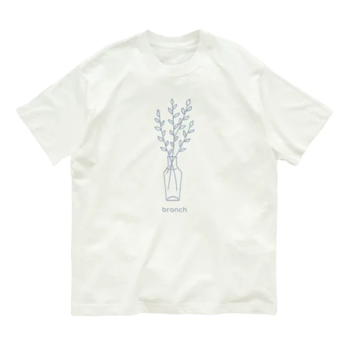 branch（ブルー） Organic Cotton T-Shirt