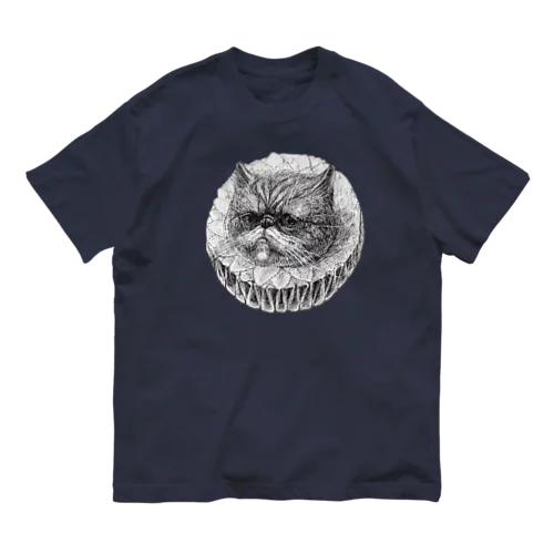 猫と襟（エキゾチックショートヘア） Organic Cotton T-Shirt