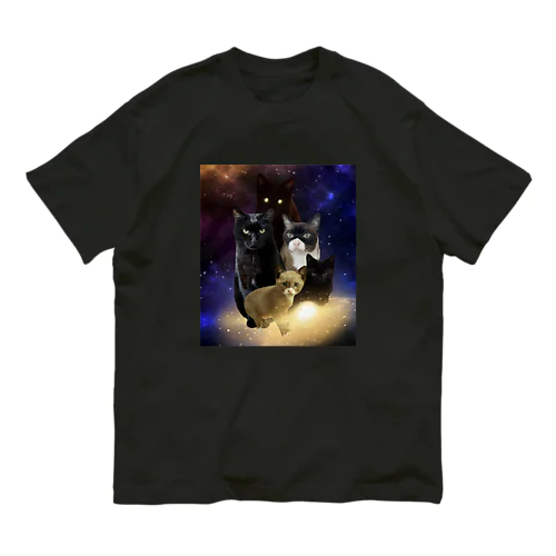 Galaxy cats Organic Cotton T-Shirt
