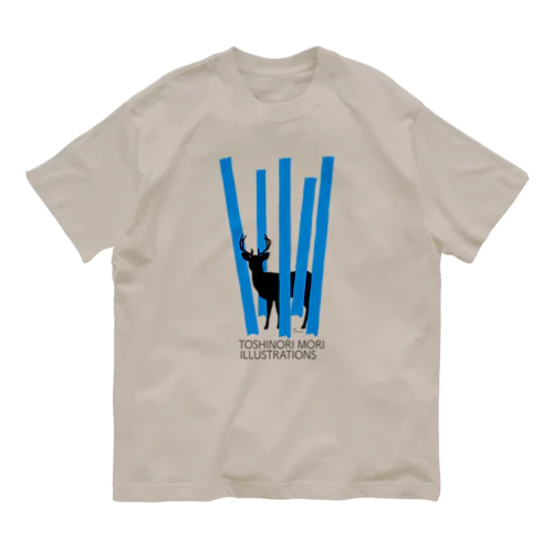 青い森の鹿 Organic Cotton T-Shirt