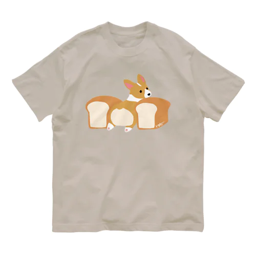 コーギー×食パン Organic Cotton T-Shirt
