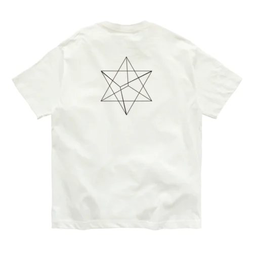 シャハラクダ-マカバ図形ブラック Tシャツ Organic Cotton T-Shirt