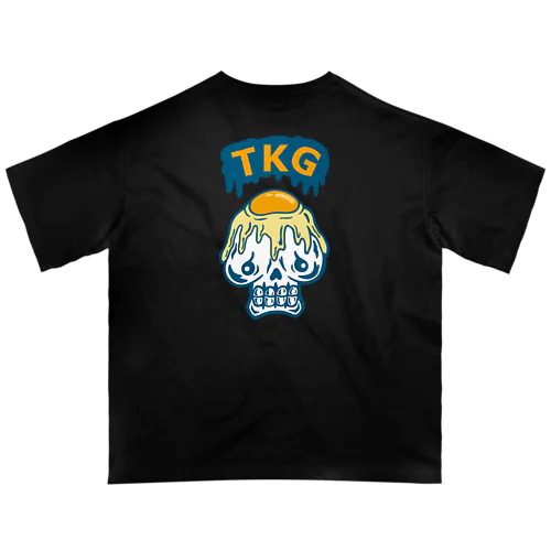 【バックプリント】卵かけガイコツ Oversized T-Shirt